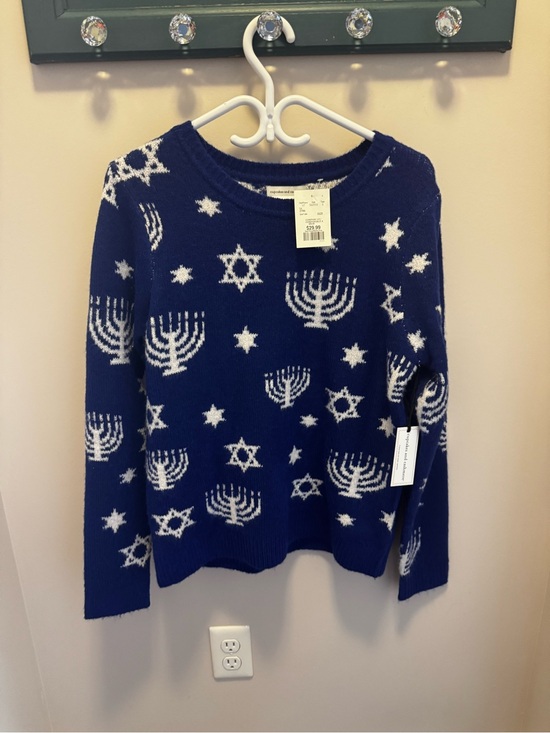 cupcakes & cashmere Sweaters - cupcakes & cashmere Blue and White Holiday Knit Sweater